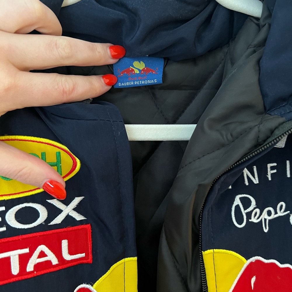 Red Bull Embroidered Racing / Biker Jacket - Picture 3 of 3